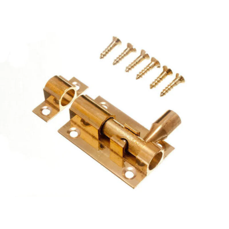 2 1/2 Inch Brass Barrel Door Bolt - Image 2