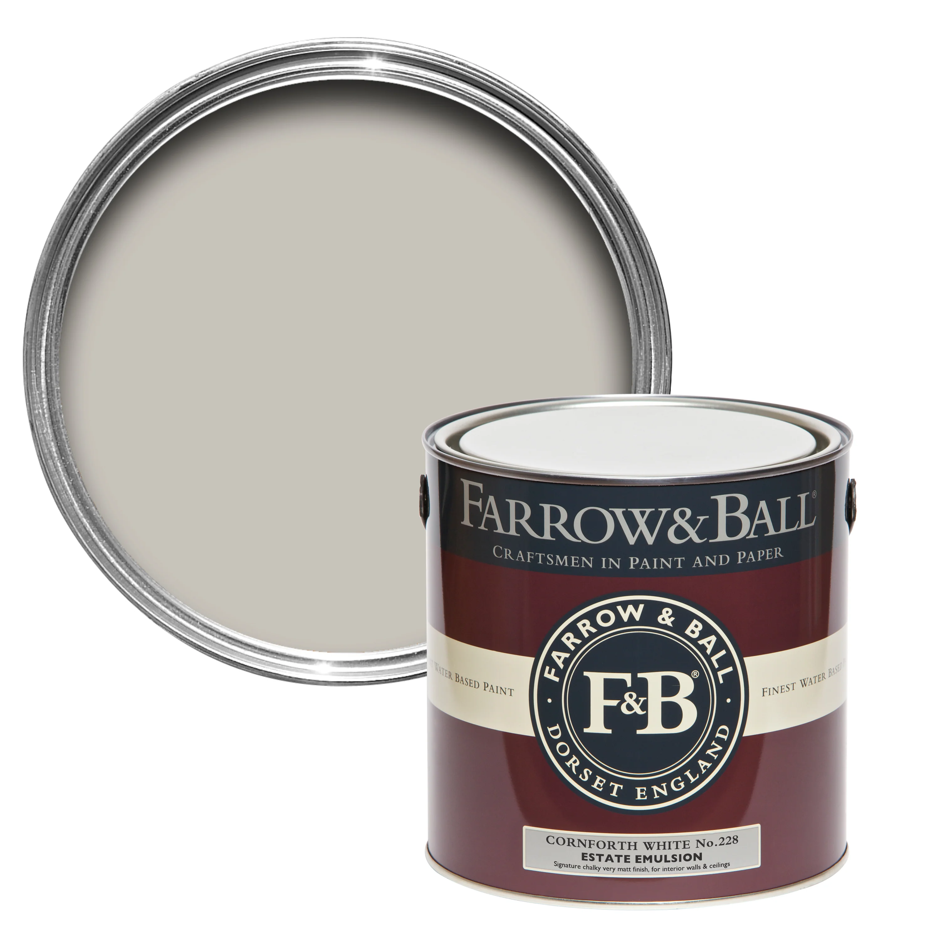 Farrow & Ball 2.5L Estate Eggshell Cornforth White No.228