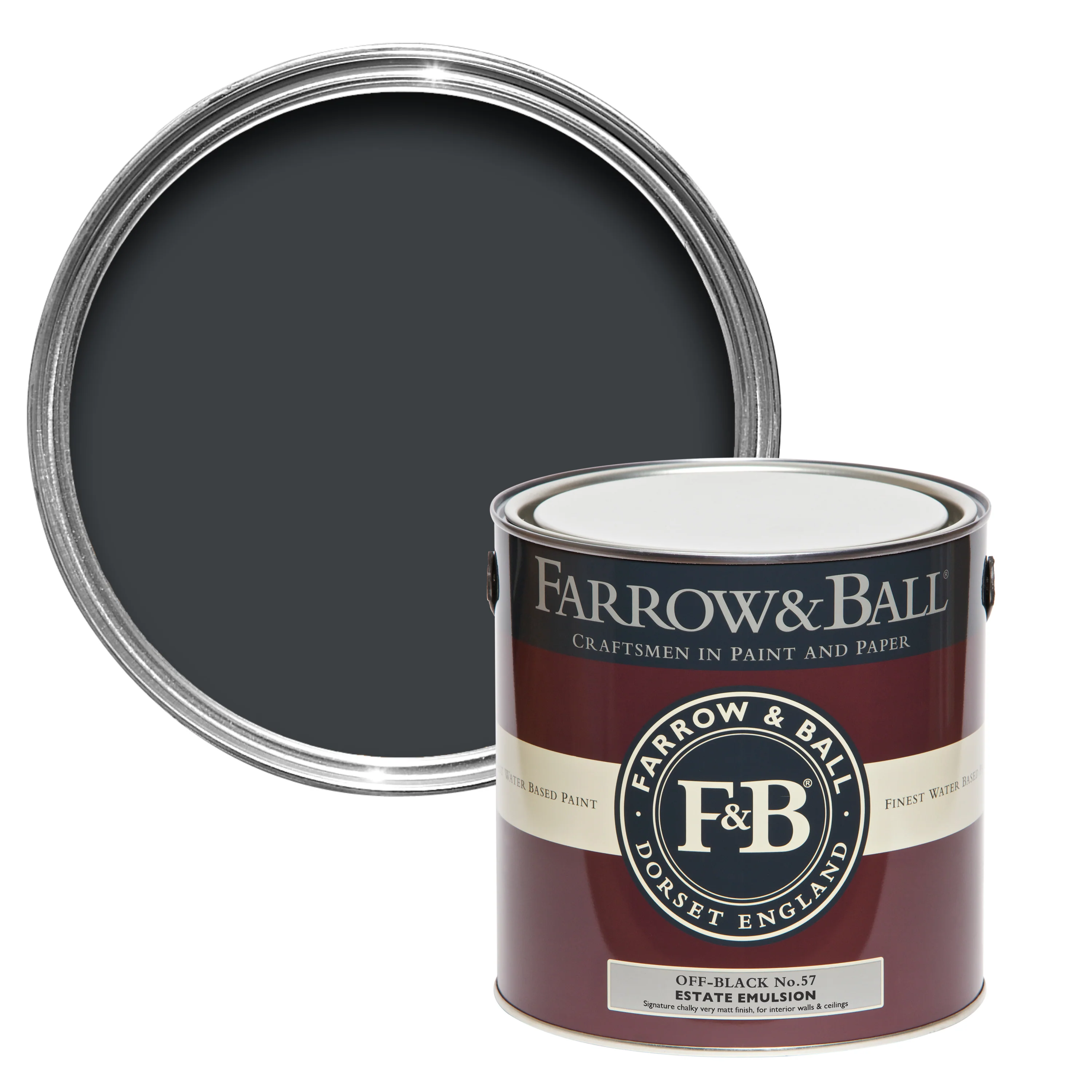 Farrow & Ball 2.5L Estate Eggshell Off-Black No.57