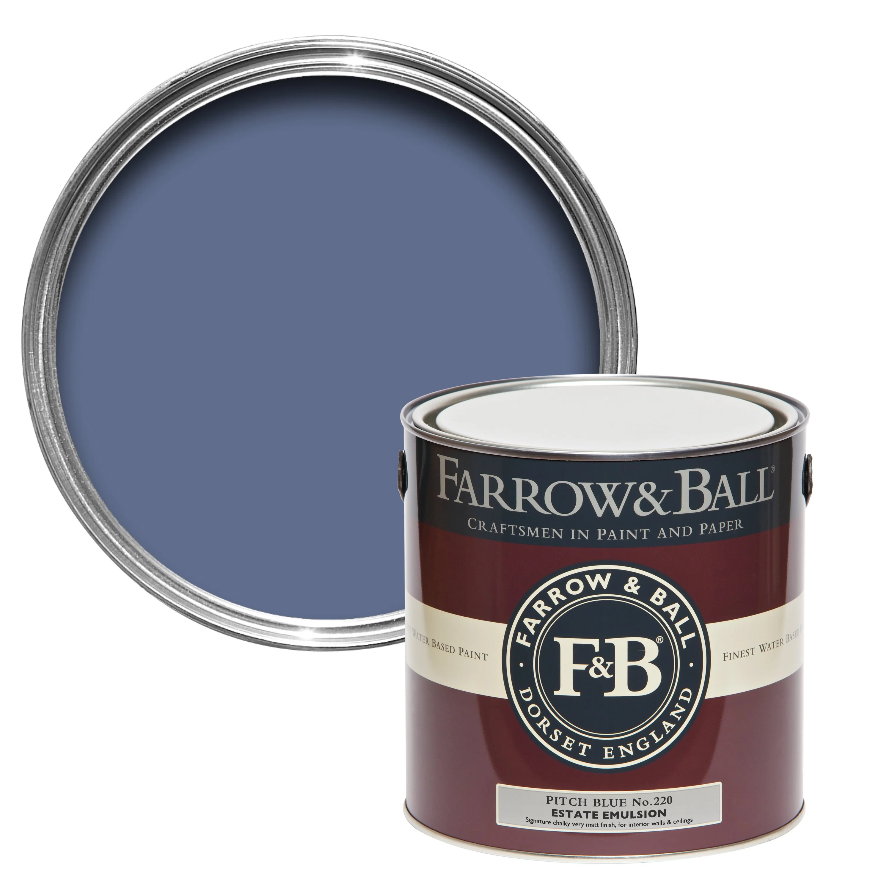 Farrow & Ball 2.5L Estate Eggshell Pitch Blue No.220
