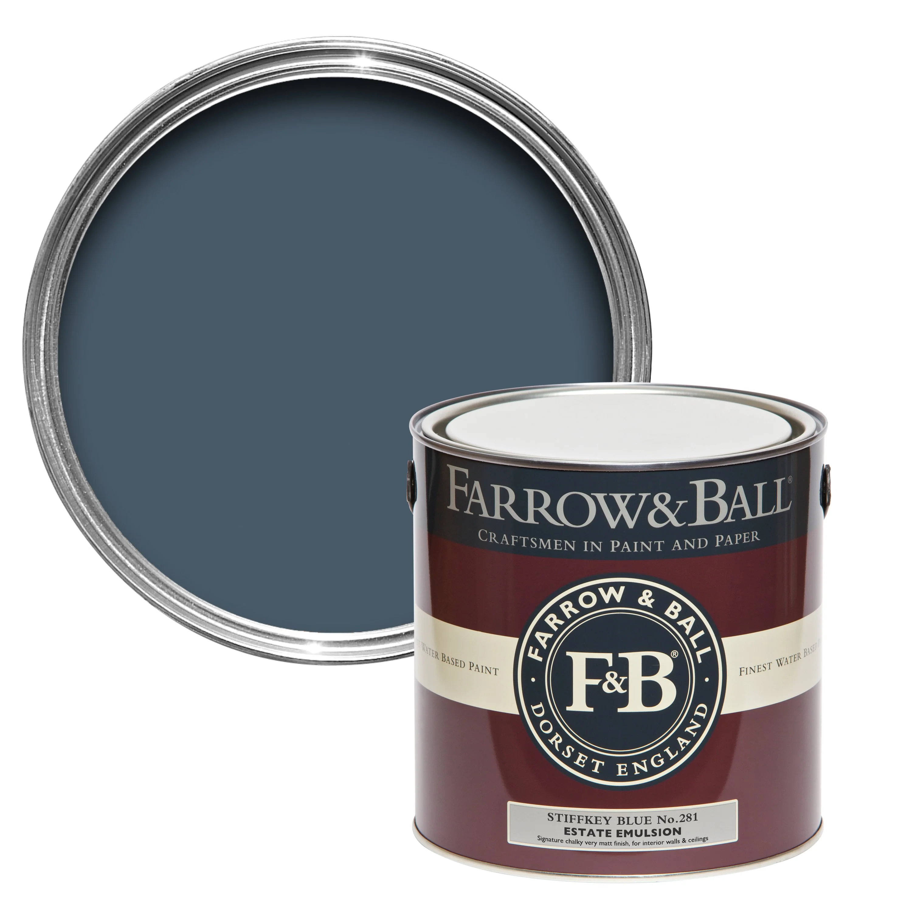 Farrow & Ball 2.5L Estate Eggshell Stiffkey Blue No.281