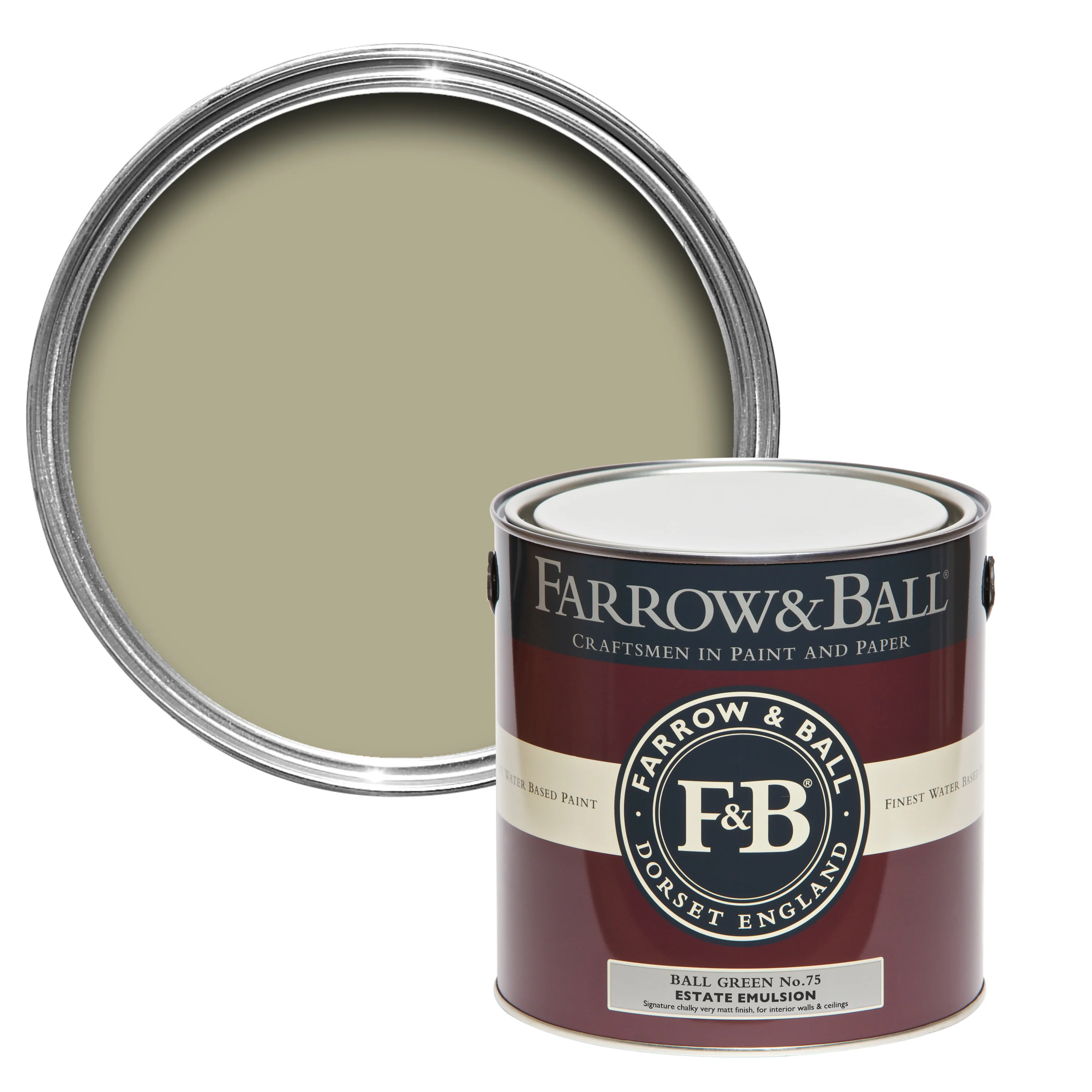 Farrow & Ball 2.5L Estate Emulsion Ball Green No.75