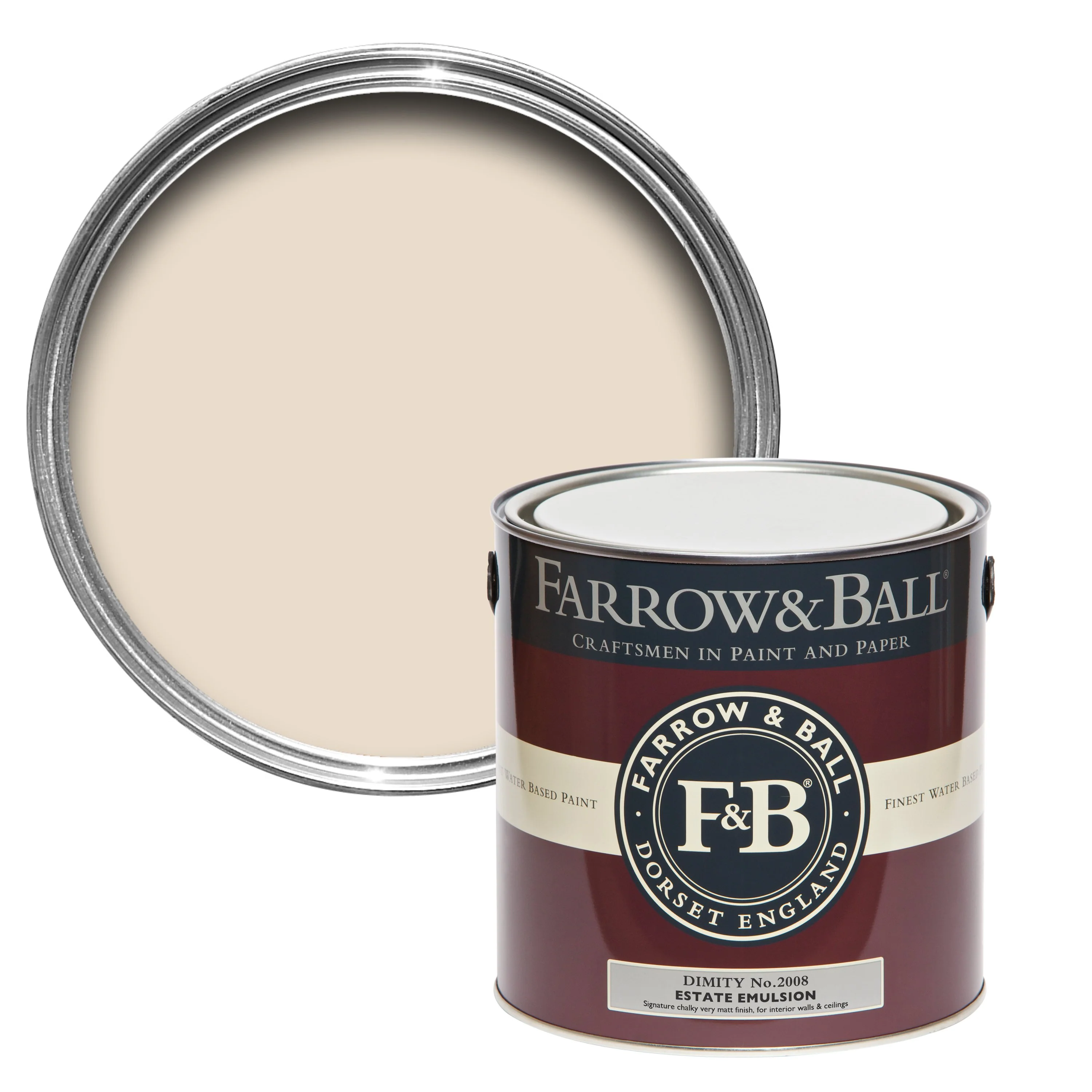 Farrow & Ball 2.5L Estate Emulsion Dimity No.2008