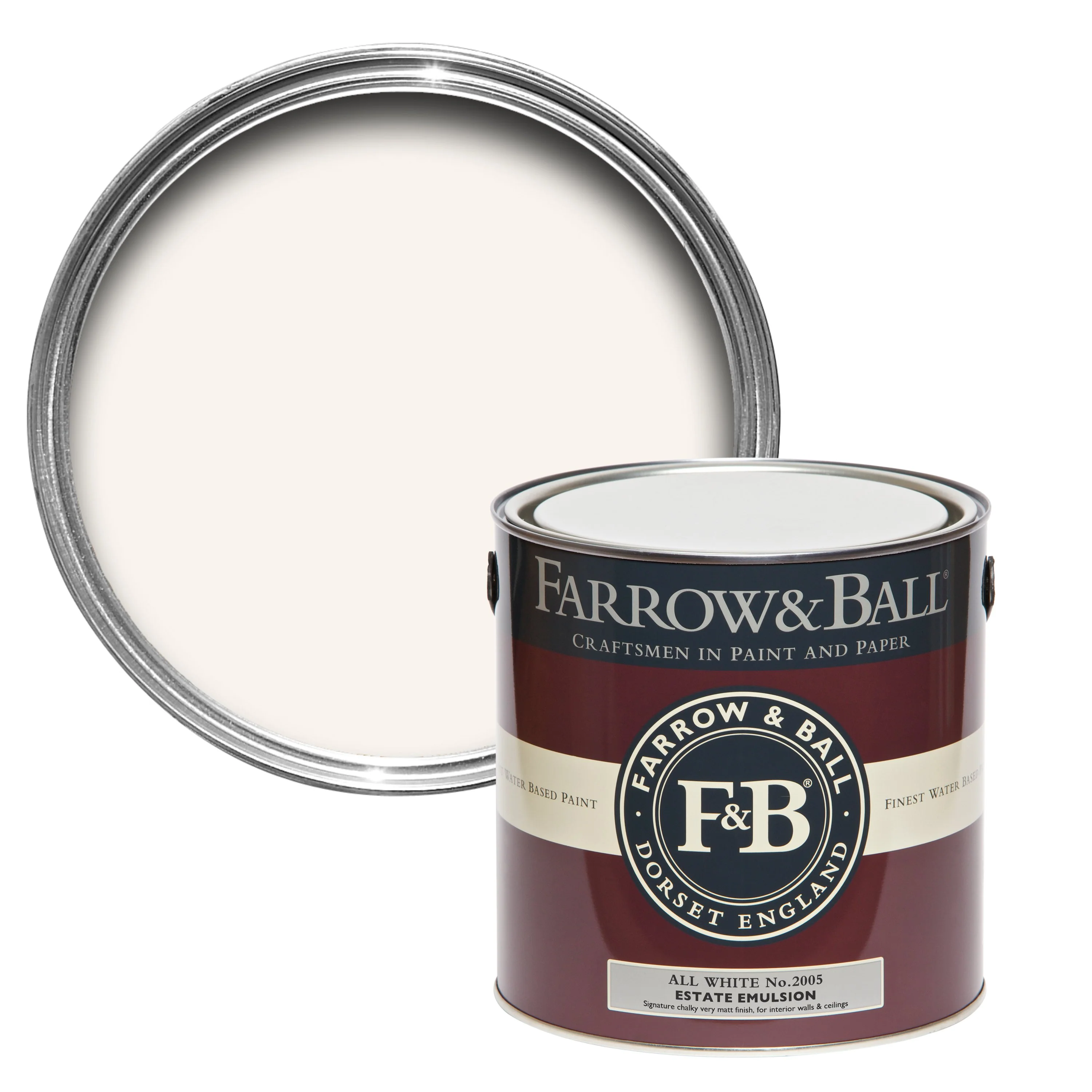 Farrow & Ball 2.5L Exterior Eggshell All White No.2005