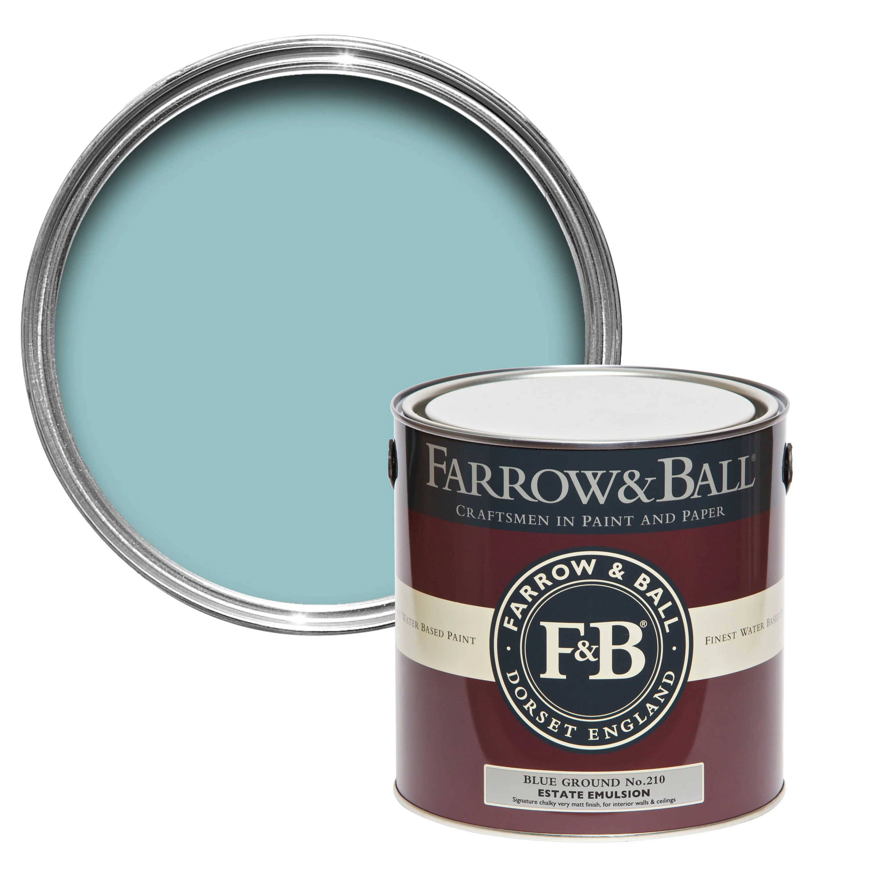 Farrow & Ball 2.5L Full Gloss Blue Ground No.210
