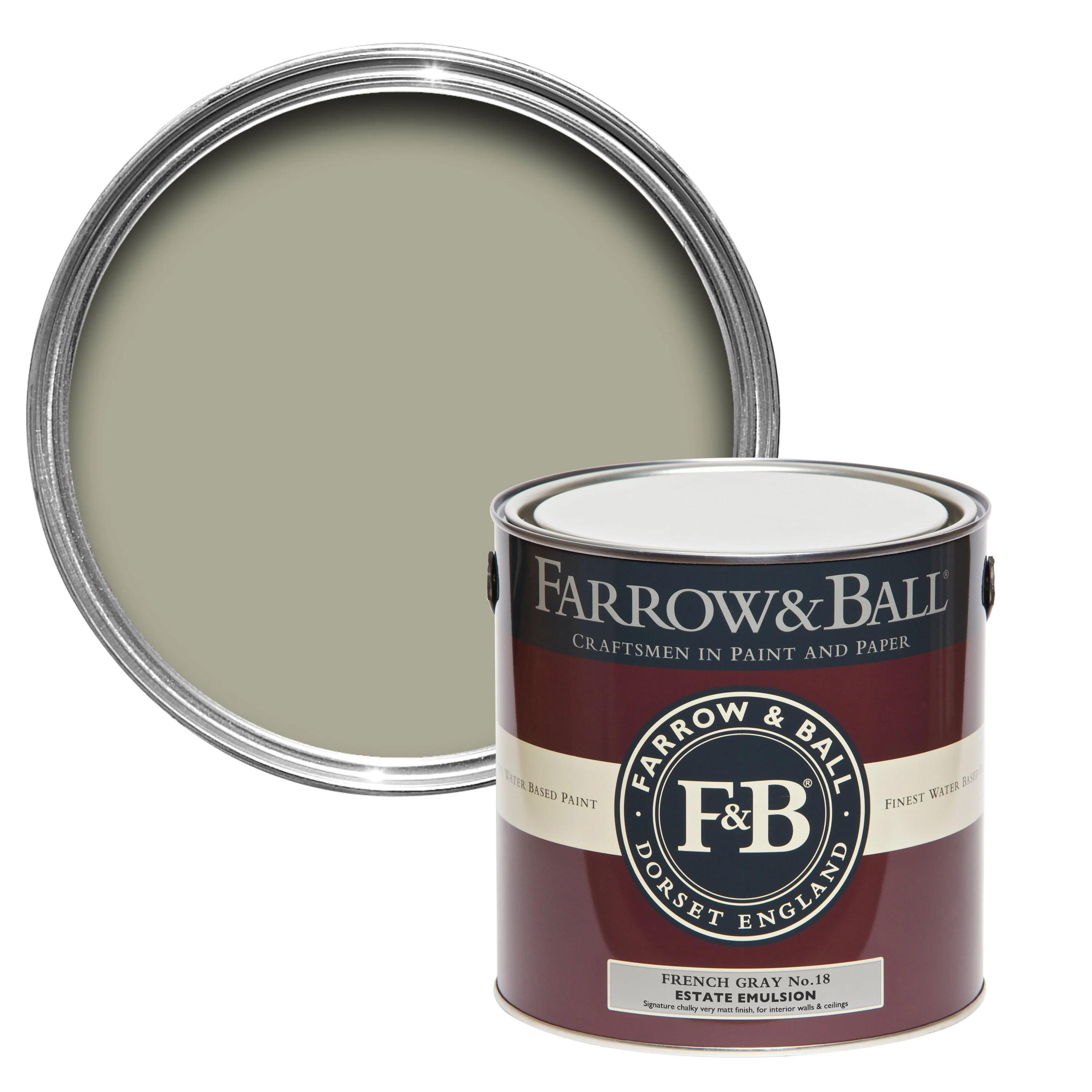 Farrow & Ball 2.5L Modern Eggshell French Gray No.18