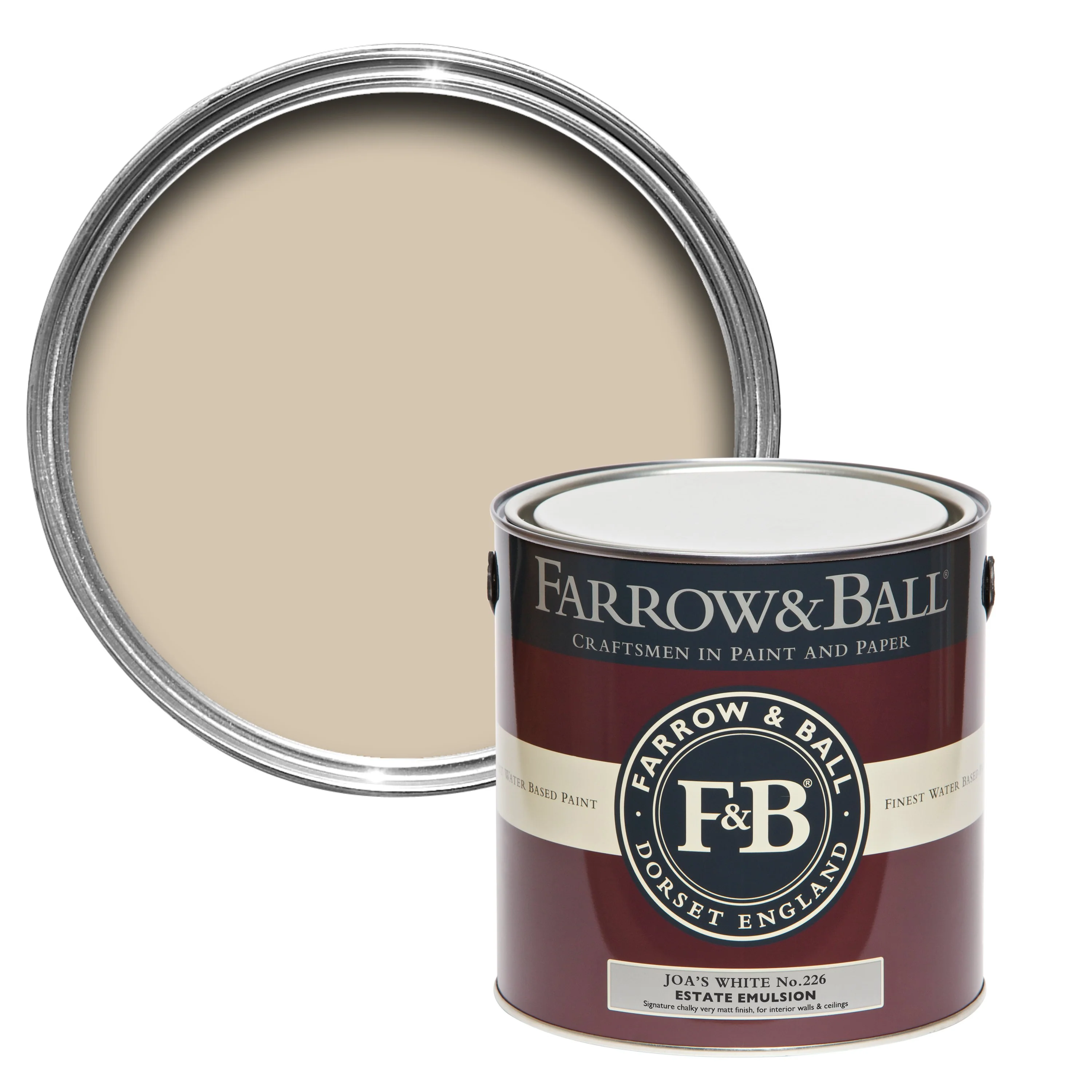 Farrow & Ball 2.5L Modern Eggshell Joas White No.226