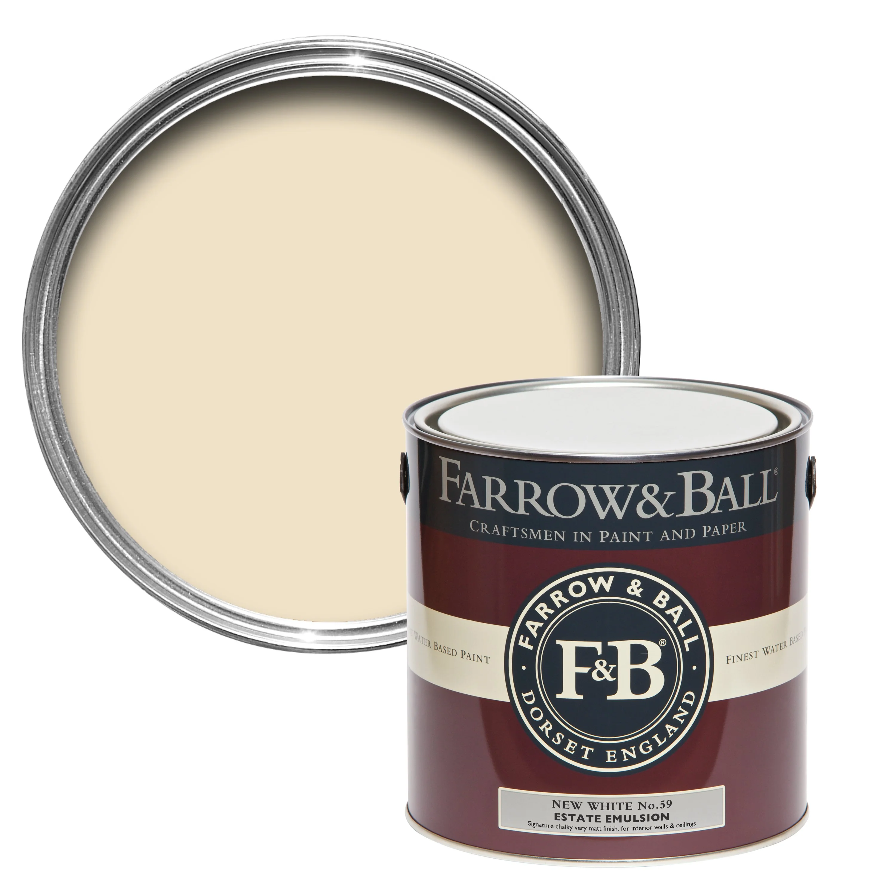 Farrow & Ball 2.5L Modern Eggshell New White No.59