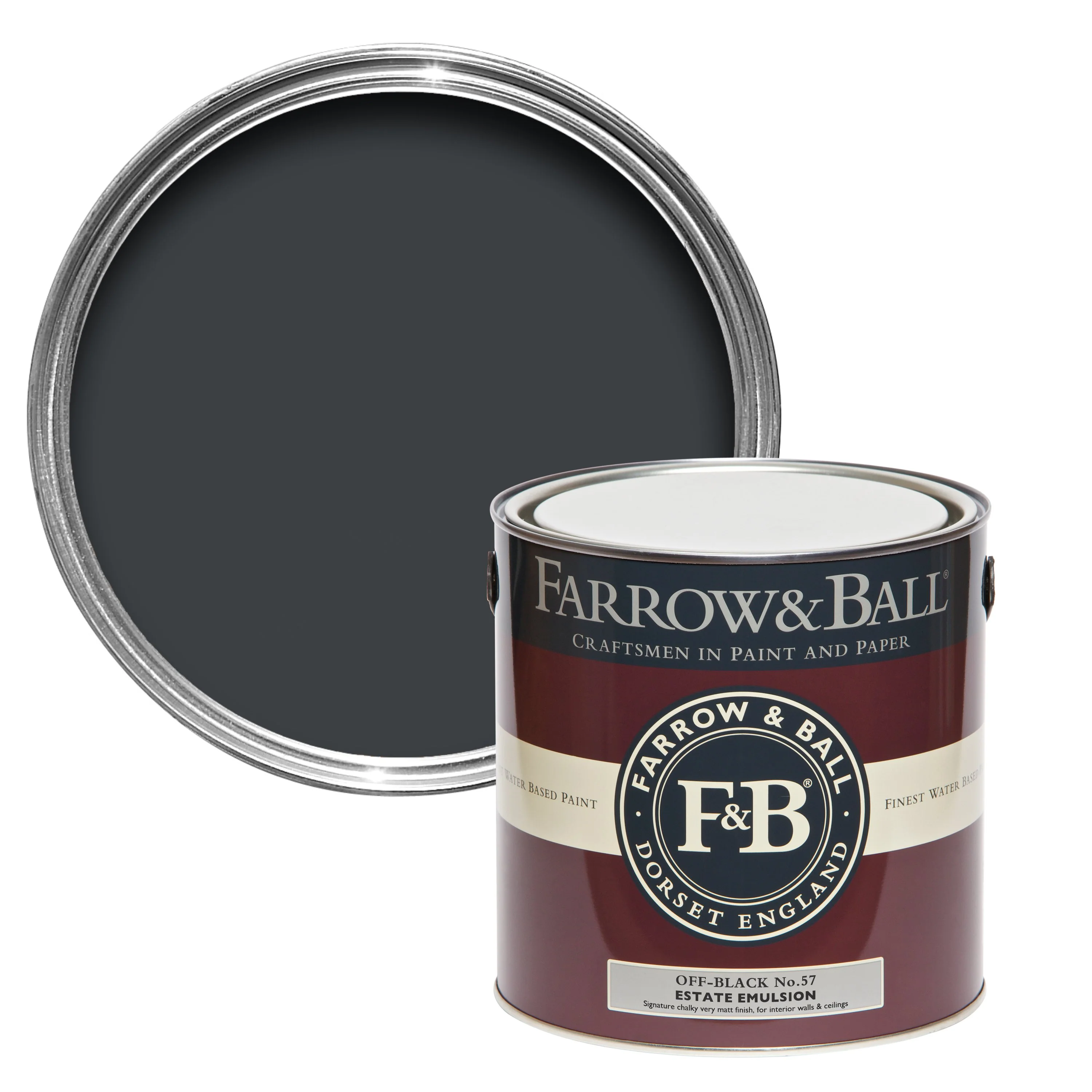 Farrow & Ball 2.5L Modern Emulsion Off-Black No.57