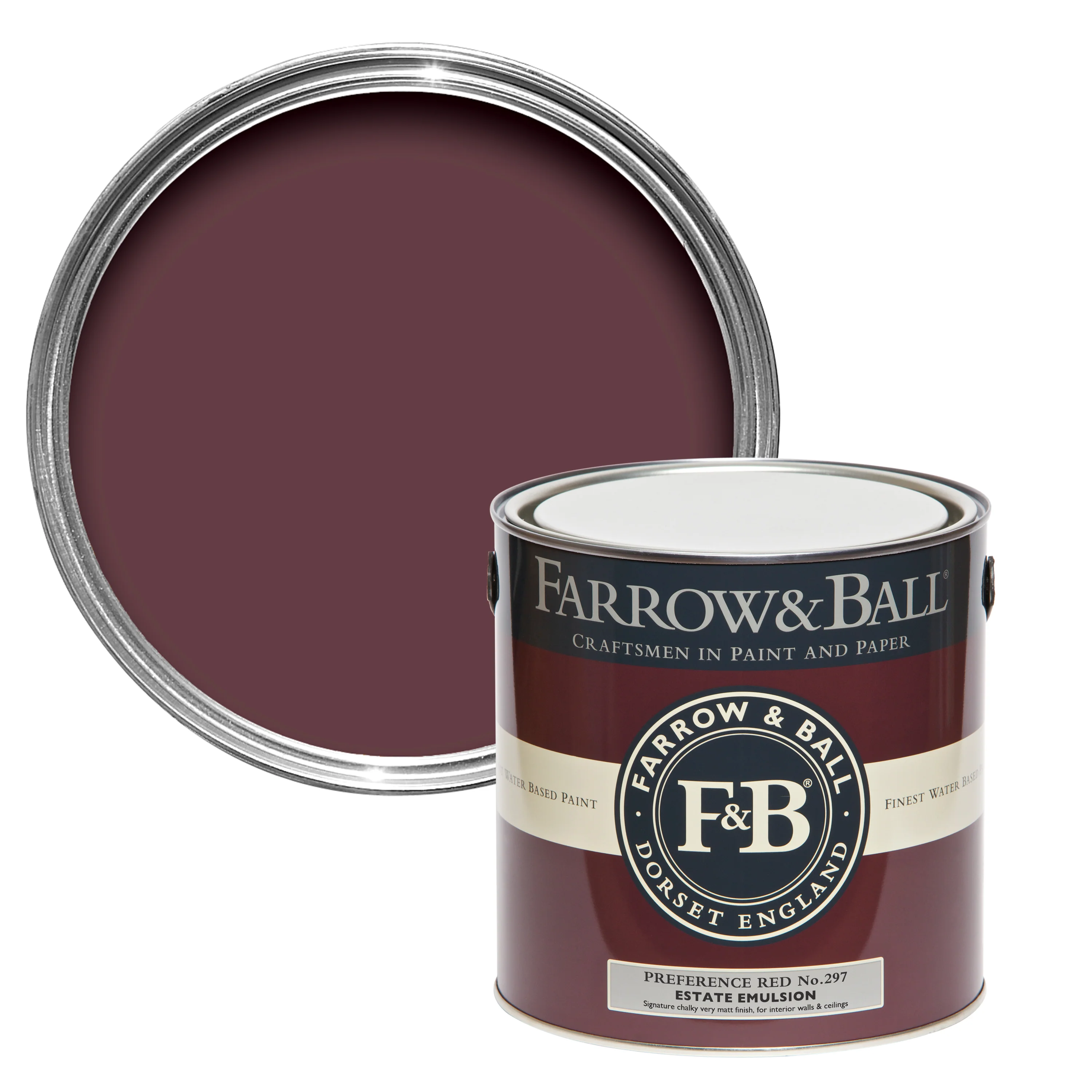 Farrow & Ball 2.5L Modern Emulsion Preference Red No.297