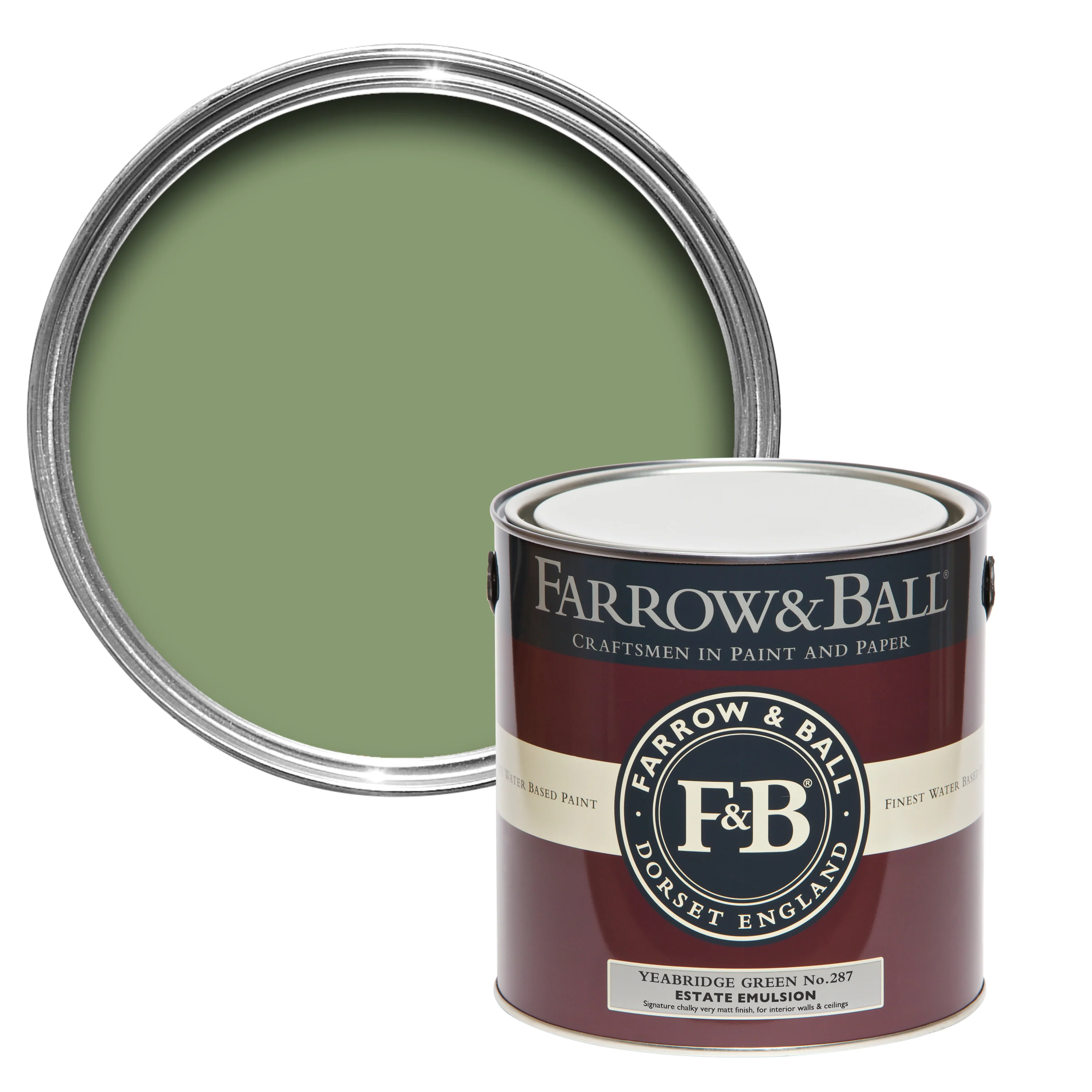 Farrow & Ball 2.5L Modern Emulsion Yeabridge Green No.287