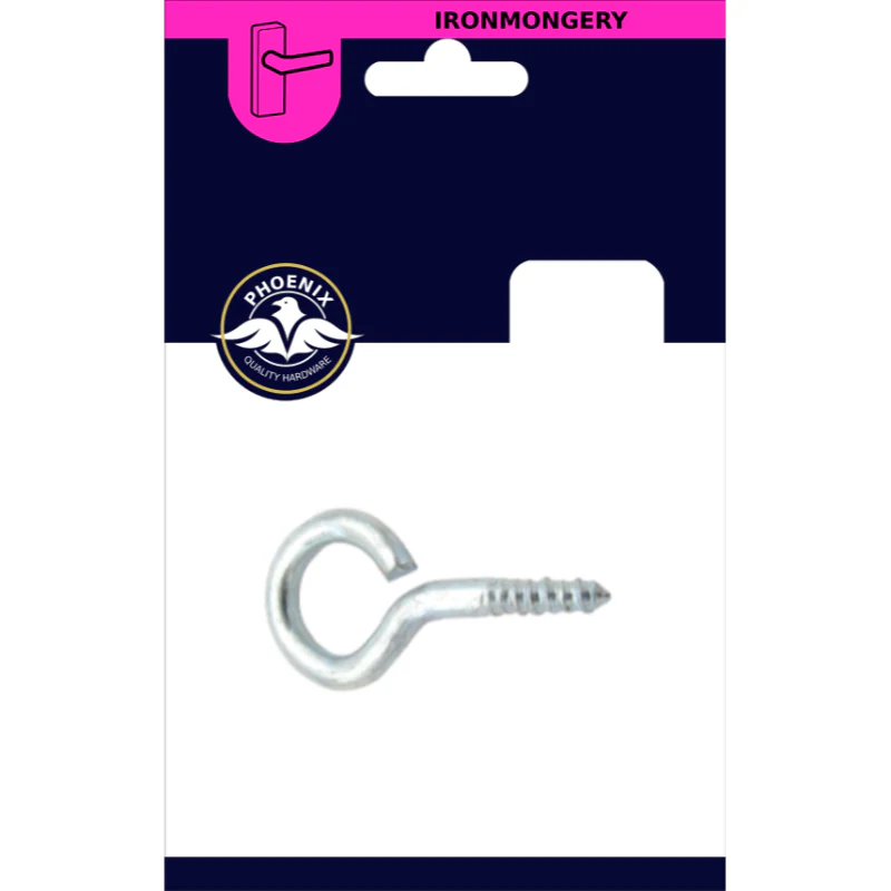 35 x 18mm Steel Screw Eyes - 10 Pack