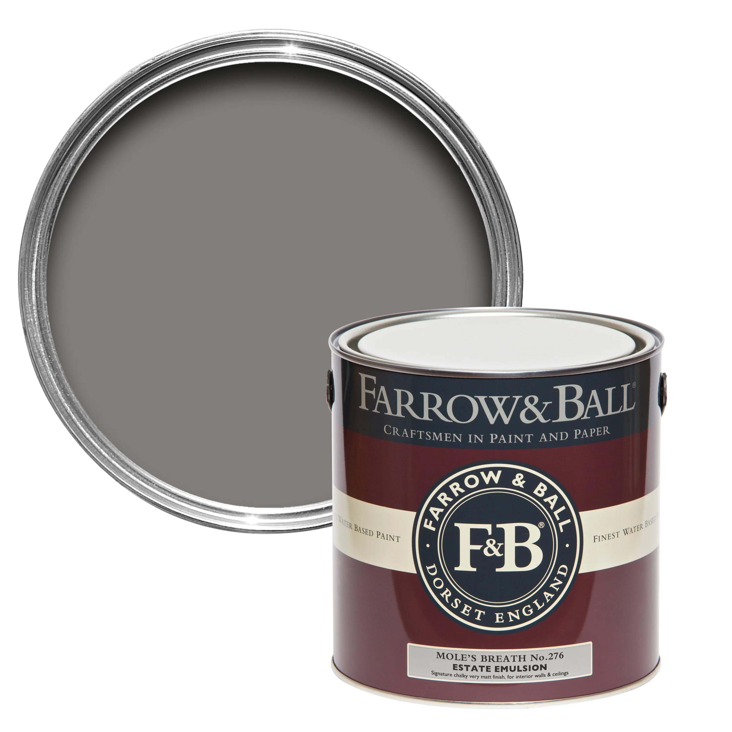 Farrow & Ball 5L Estate Eggshell Moles Breath No.276