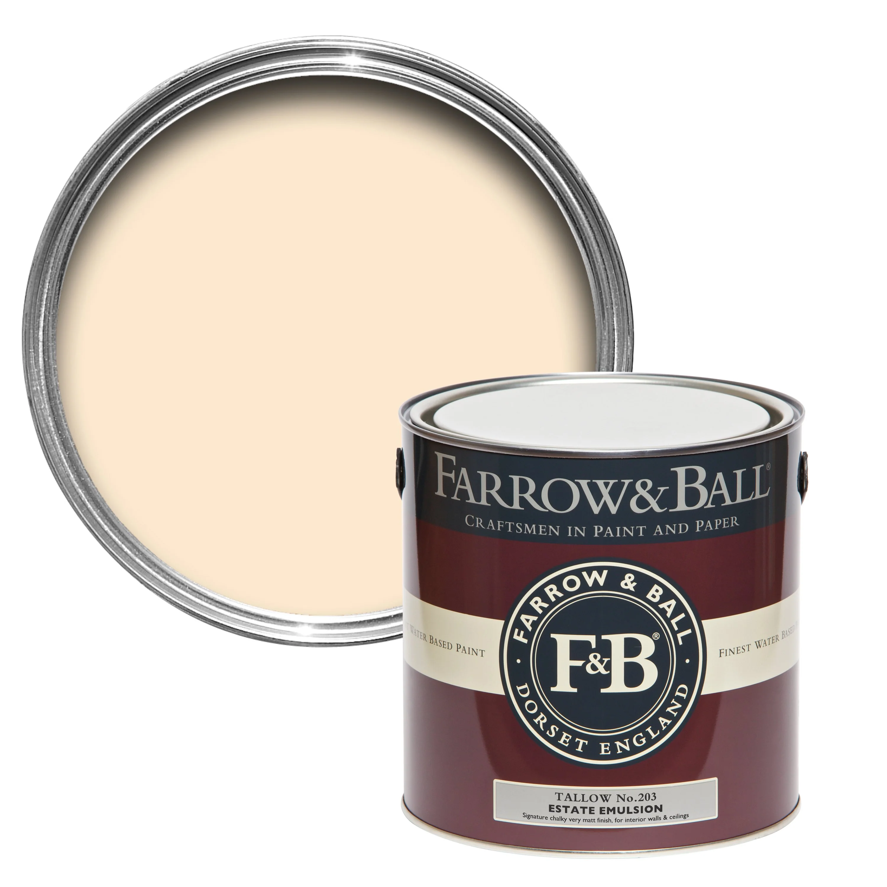 Farrow & Ball 5L Estate Eggshell Tallow No.203