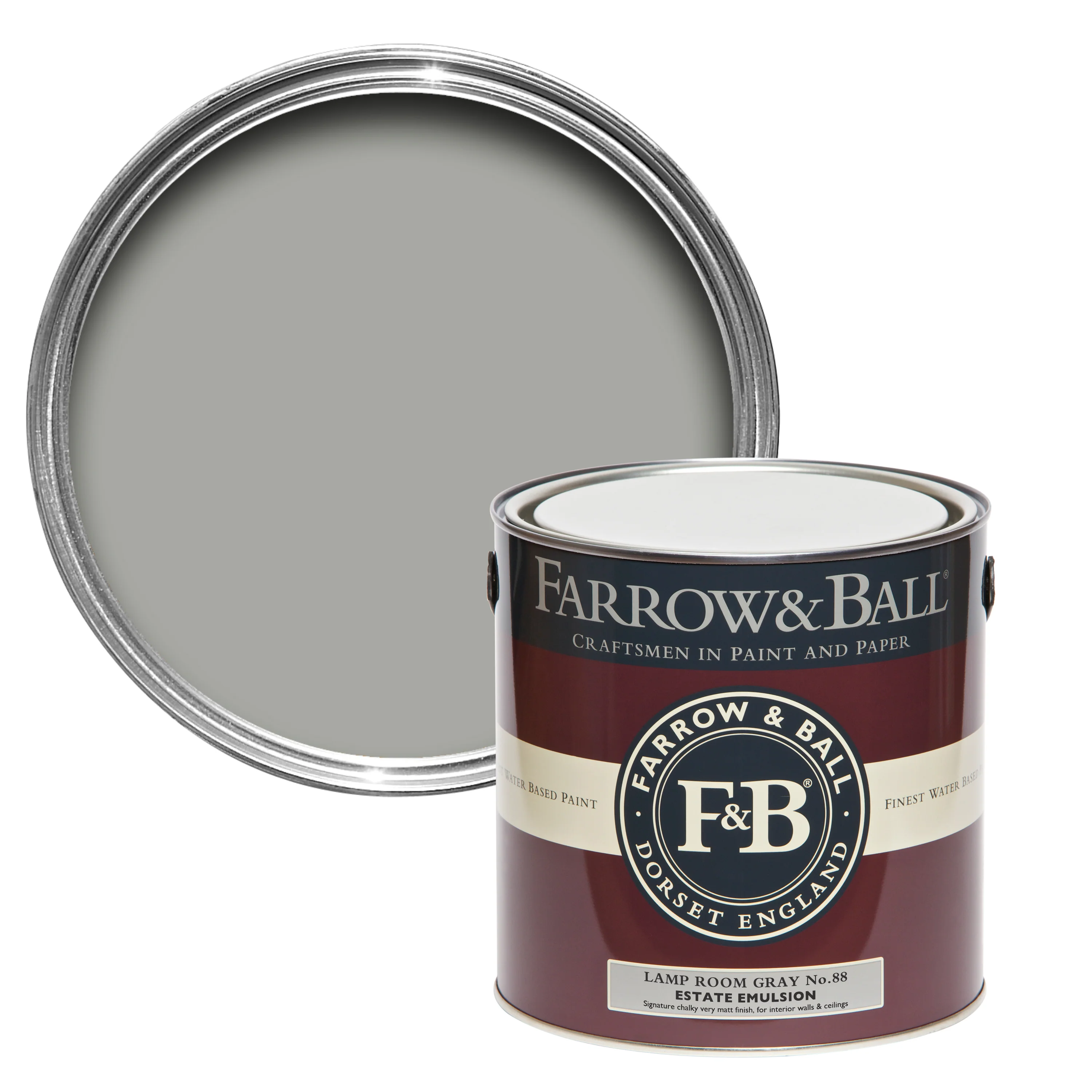 Farrow & Ball 5L Estate Emulsion Lamp Room Gray No.88