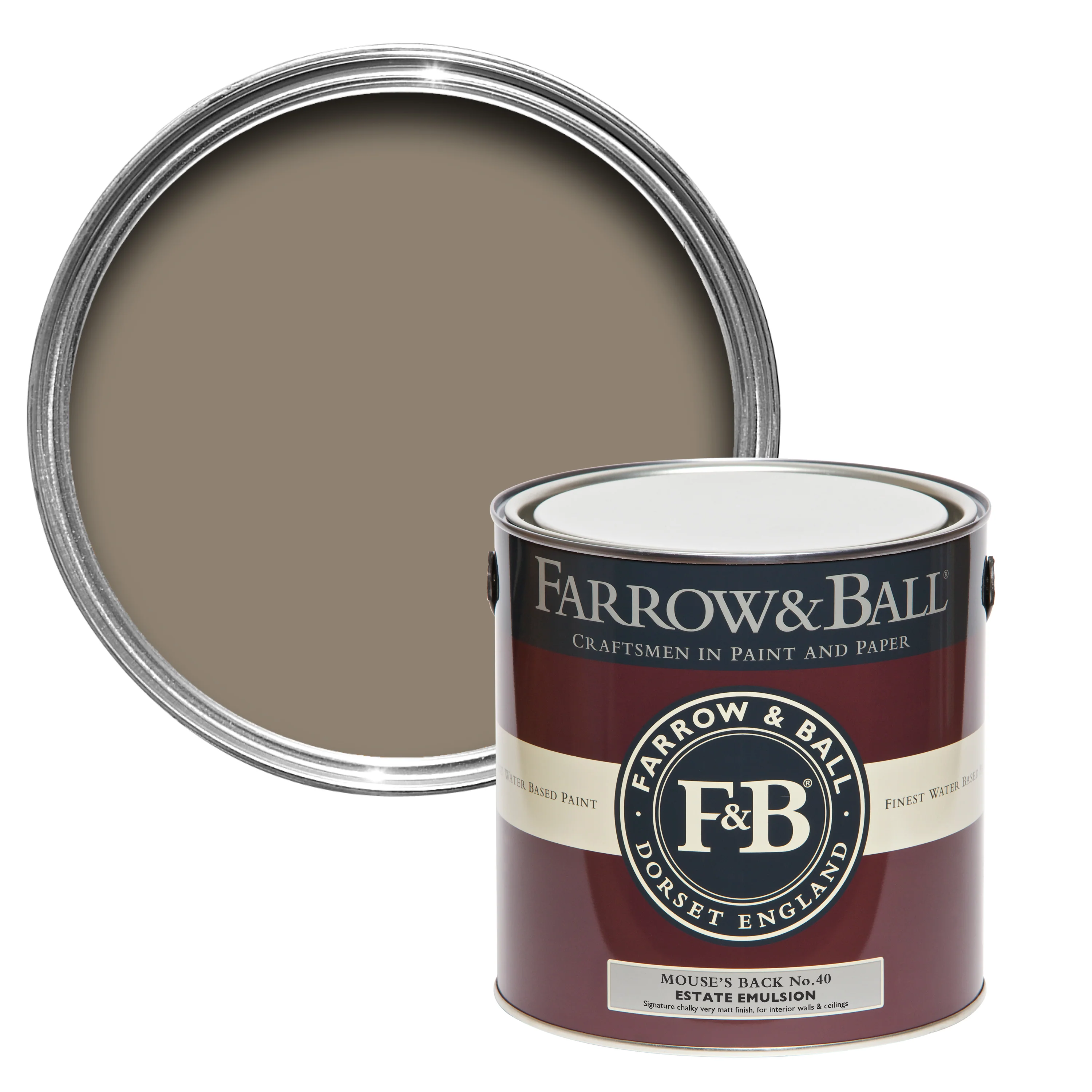 Farrow & Ball 5L Estate Emulsion Mouses Back No.40