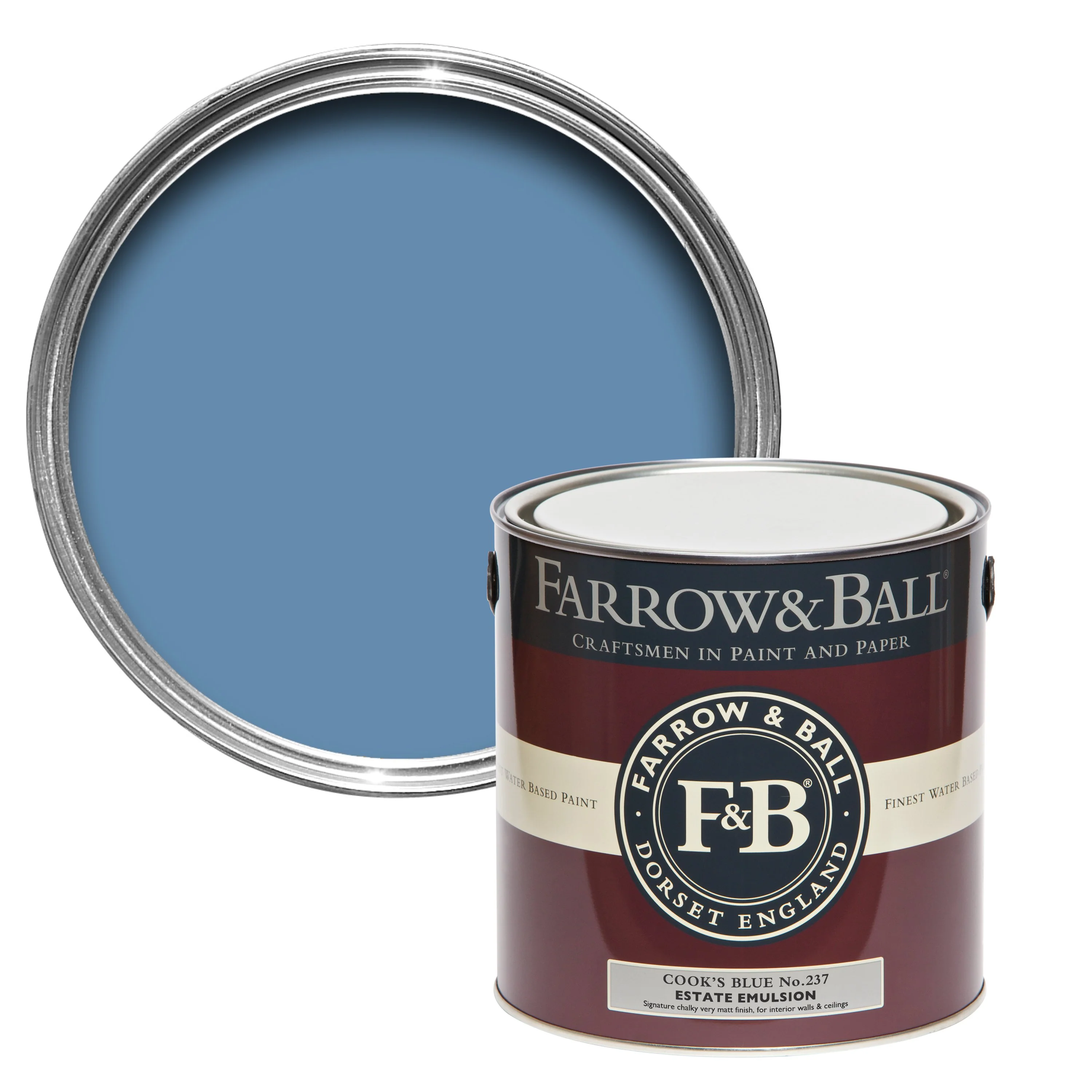 Farrow & Ball 5L Modern Eggshell Cooks Blue No.237
