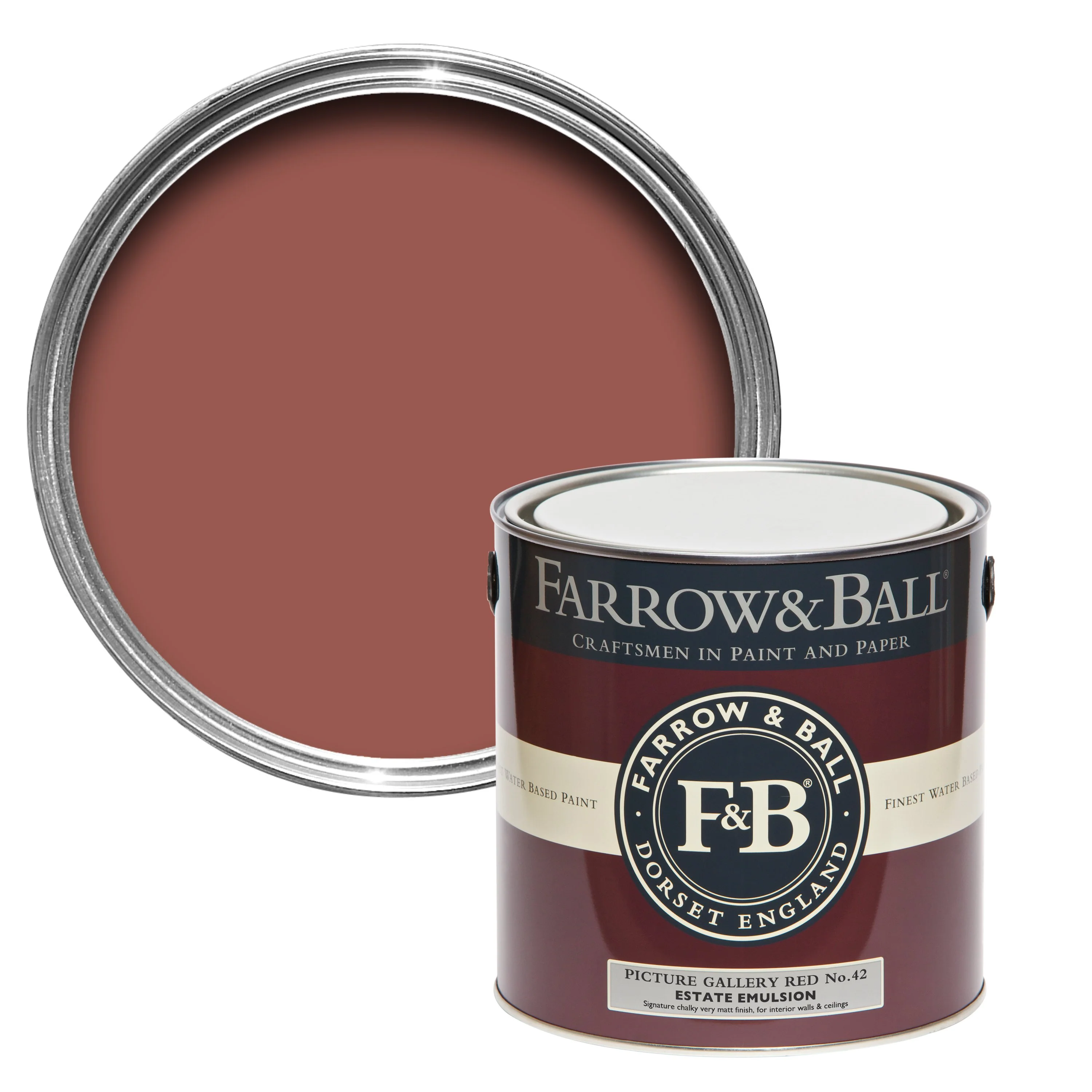 Farrow & Ball 5L Modern Eggshell Picture Gallery Red No.42