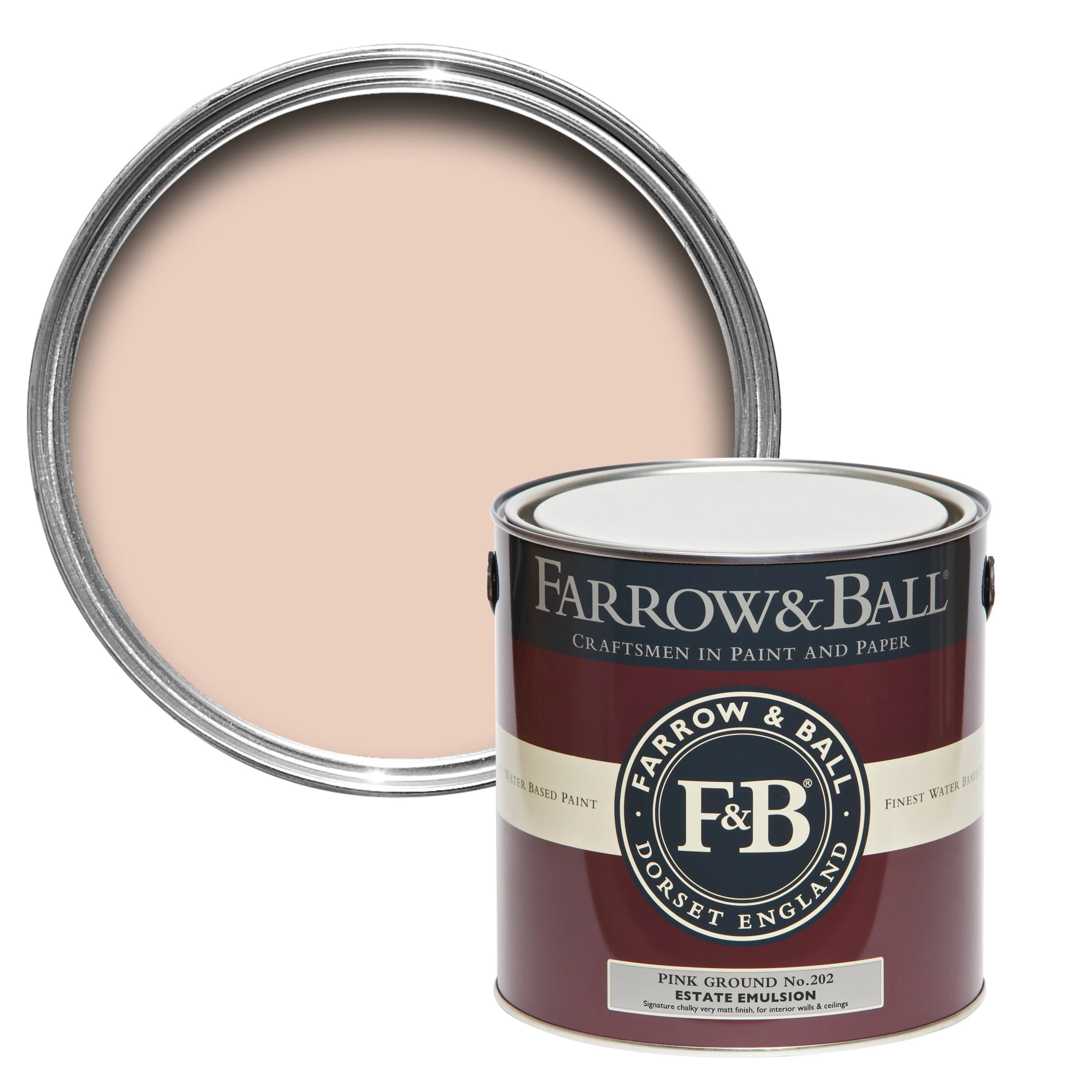 Farrow & Ball 5L Modern Emulsion Pink Ground No.202