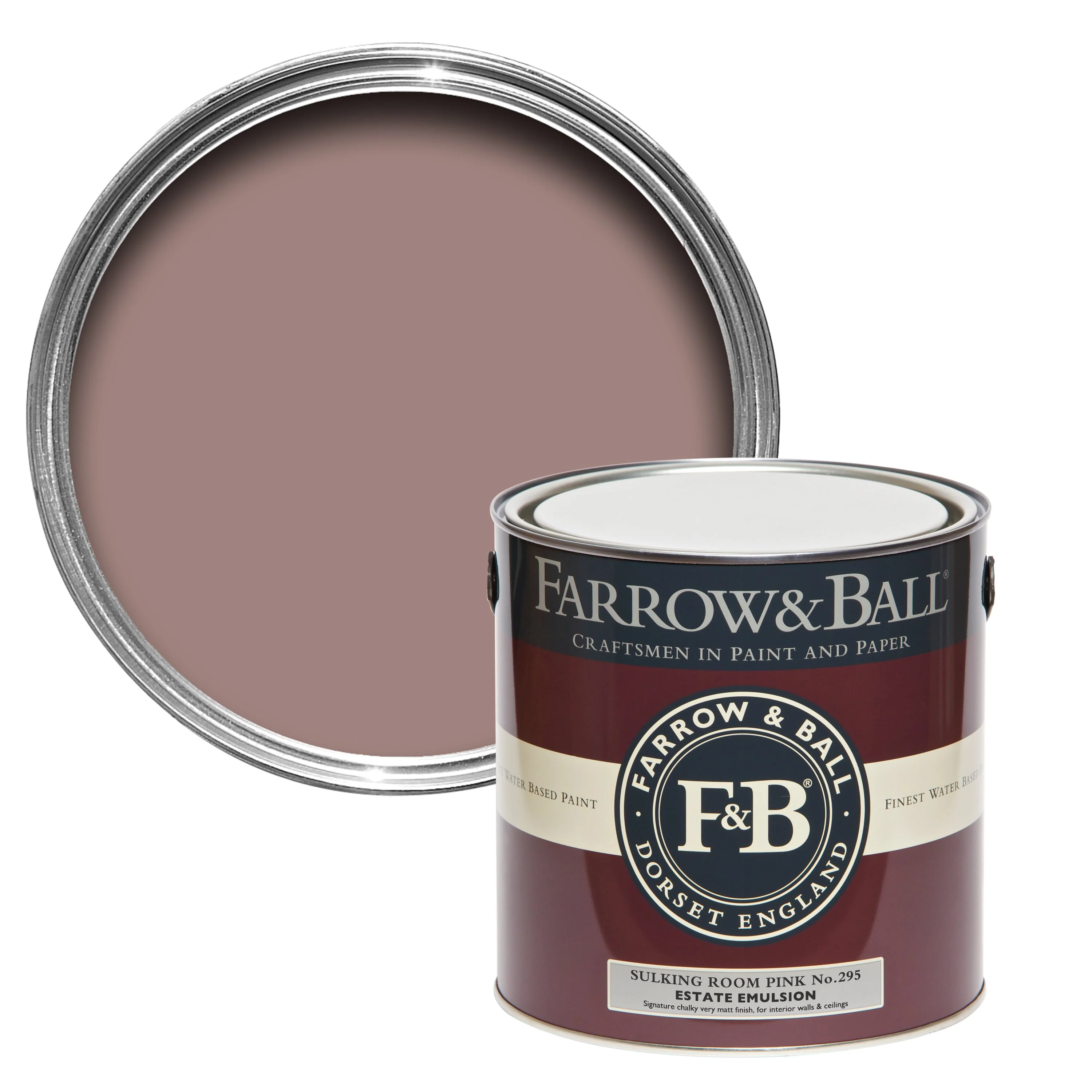 Farrow & Ball 5L Modern Emulsion Sulking Room Pink No.295