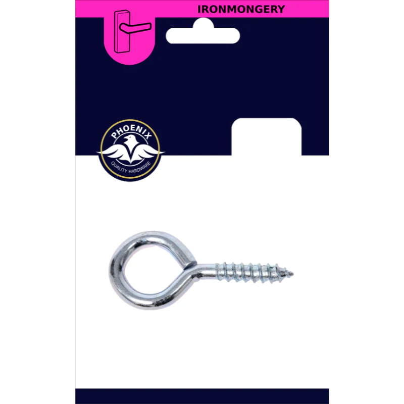 75 x 182mm Steel Screw Eyes - 2 Pack
