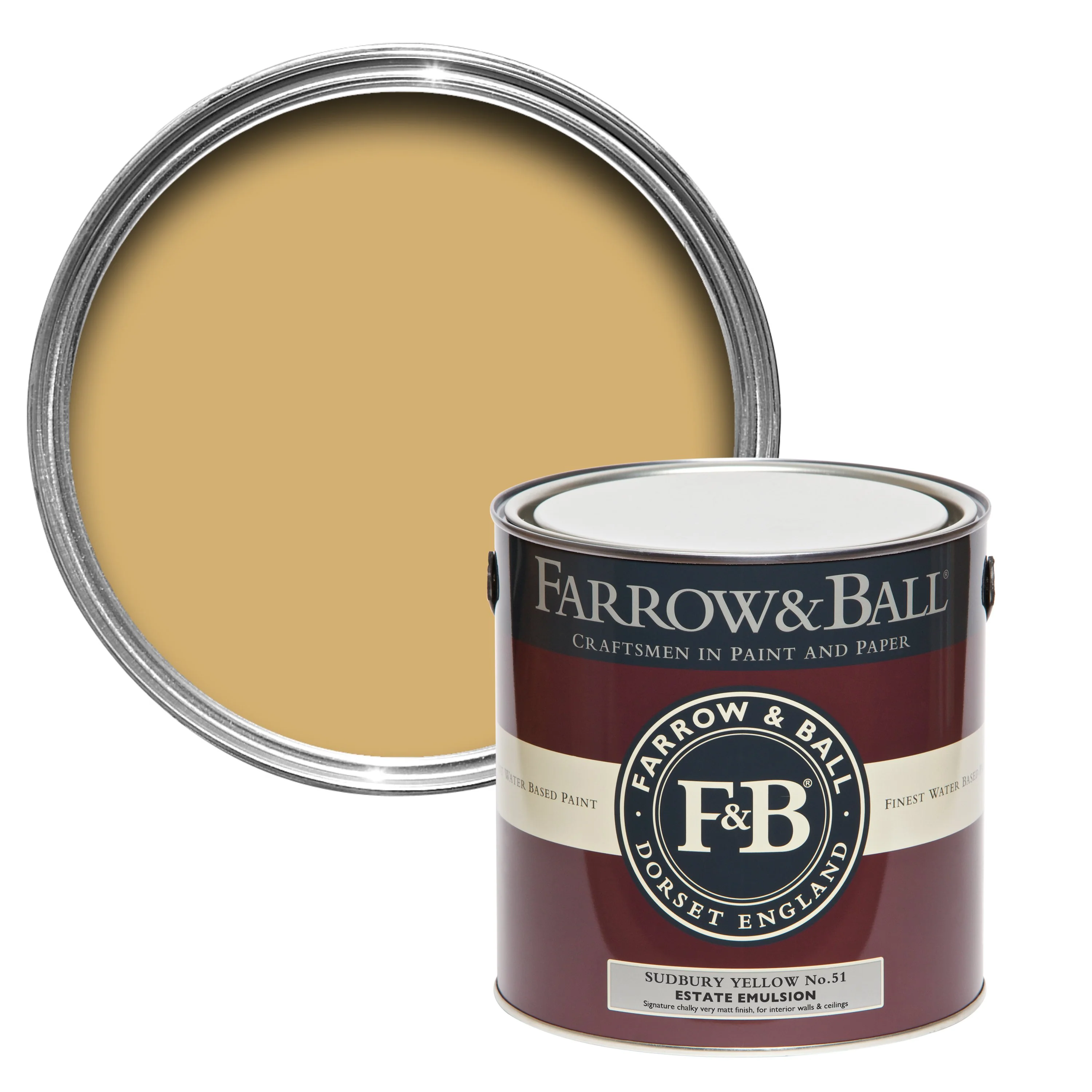 Farrow & Ball 750ml Modern Eggshell Sudbury Yellow No.51