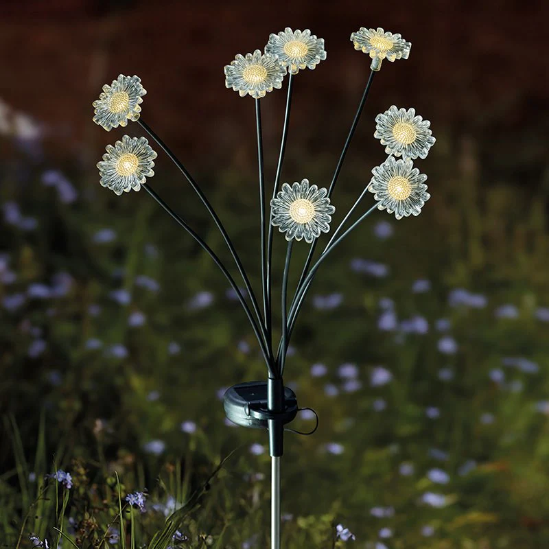 8-Stem FloraLights Warm White Stake Light