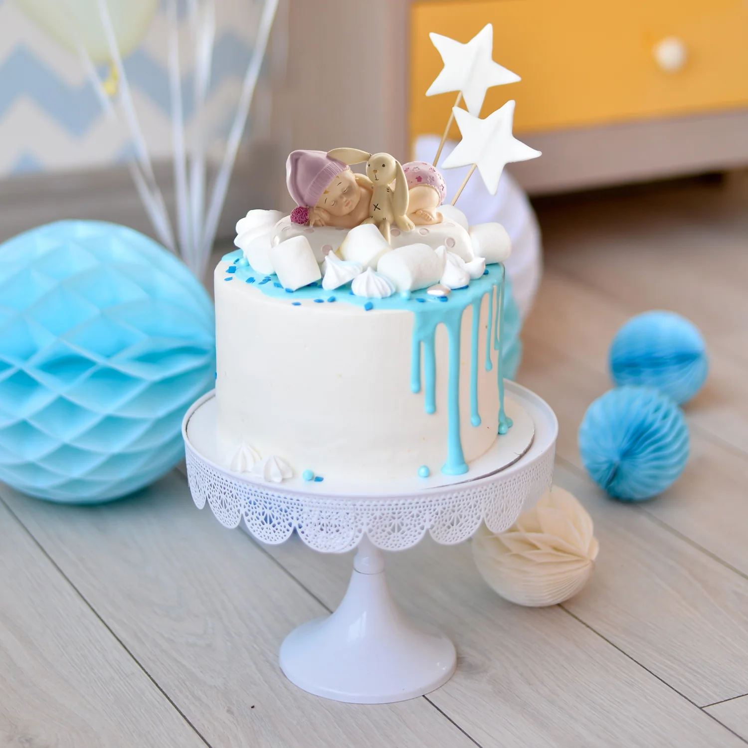 Baptism Baby Girl With Teddy 10cm - Image 4