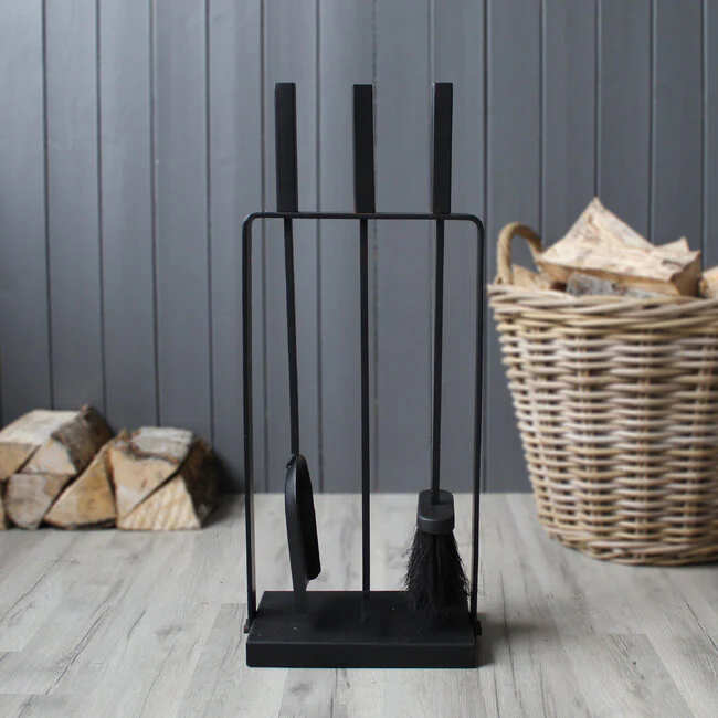 Black 3 Piece Fire Companion Set