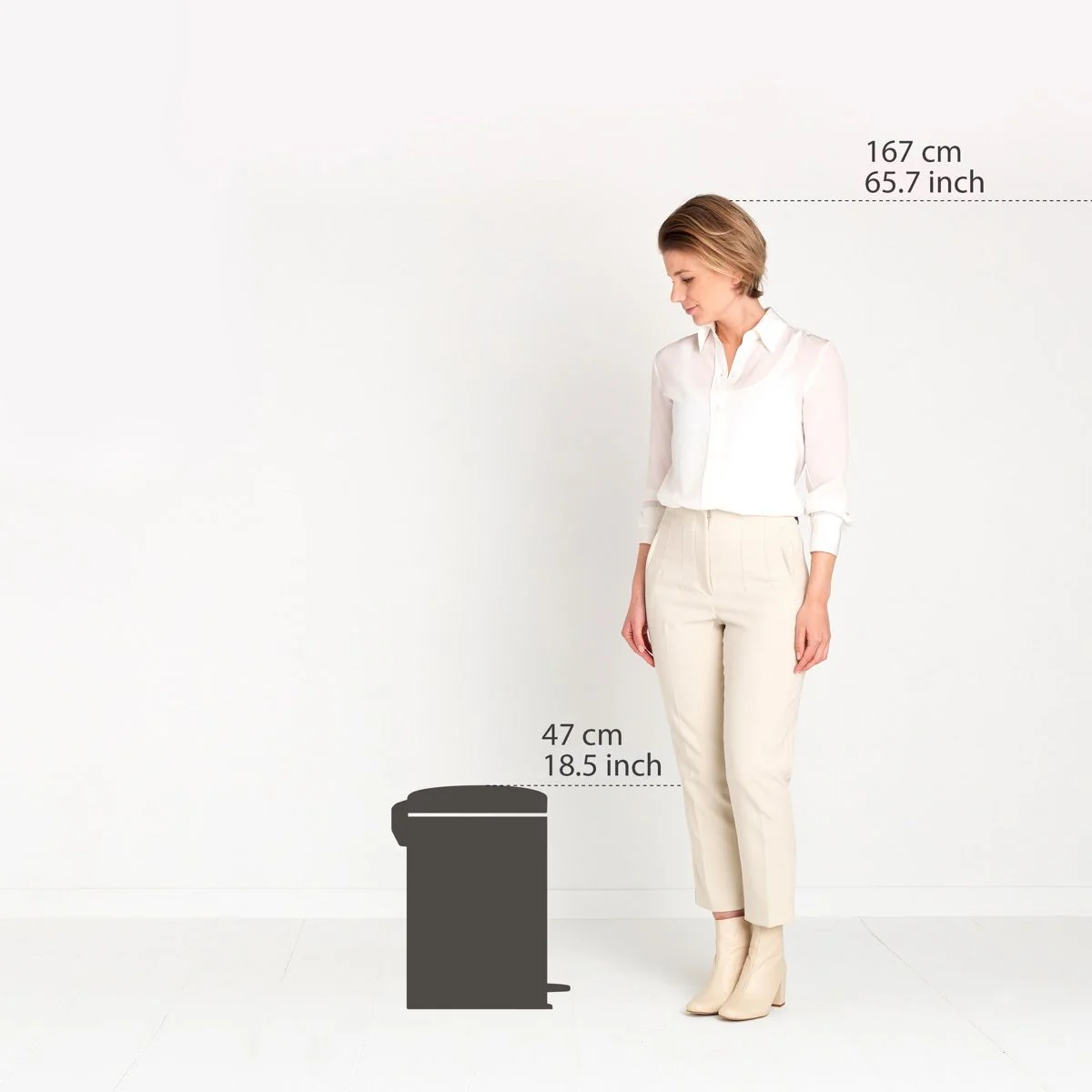 Brabantia 20L Pedal Bin Newicon | Brilliant Steel - Image 2