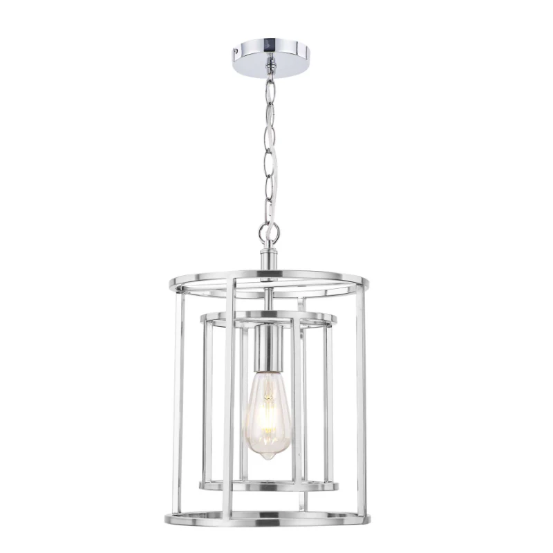 Chester 1 Light Pendant Satin Chrome