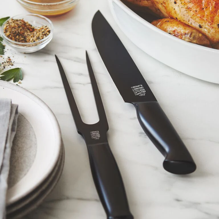 Chop & Grill Meat Knife & Fork Set - Image 2