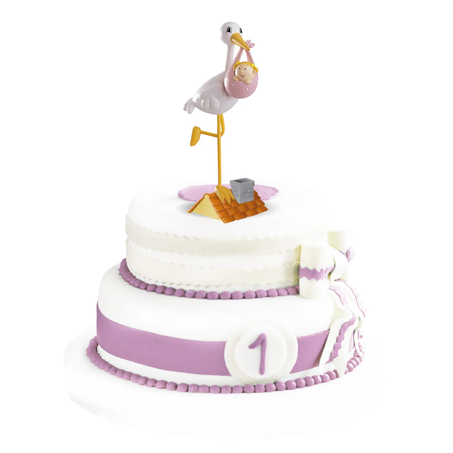Christening Baby Girl Stork 18cm - Image 4