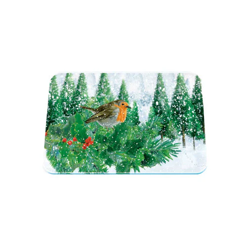 Christmas Robin Worktop Protector (Medium)