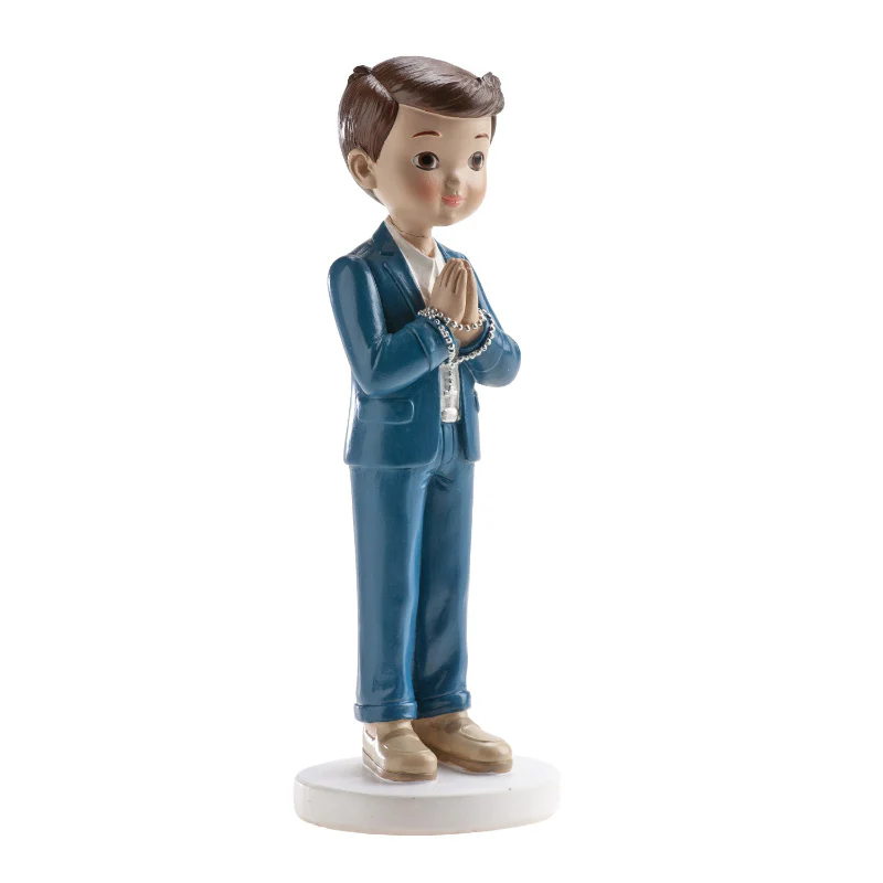 COMMUNION BOY NAVY BLUE ROSARY 16CM Cake Topper - Image 2