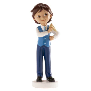 Communion Boy With Plane Cake Topper 13cm