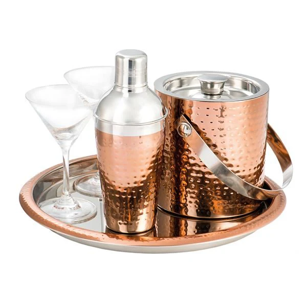 Copper Serving Tray Hammered - Image 3