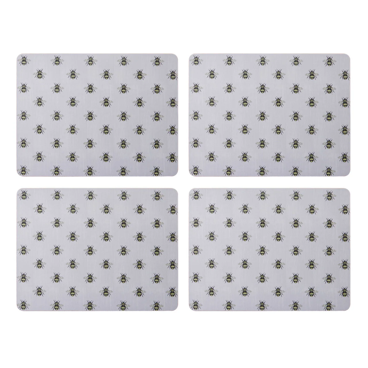 Creative Tops Bee Print Pack of 4 Premium Placemats