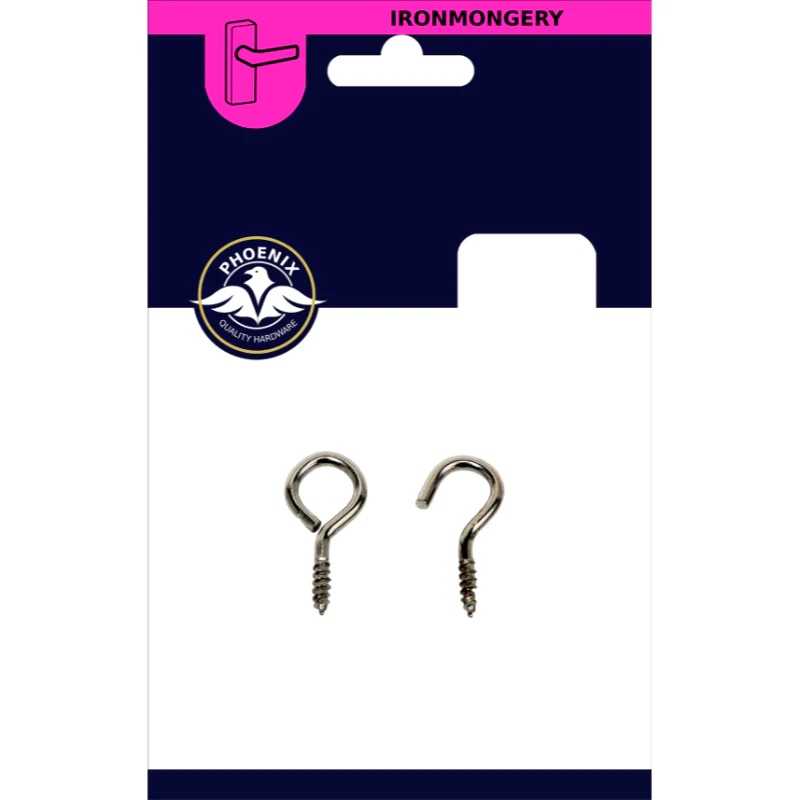 Curtain Wire Hook & Eye Set - 8 Pack