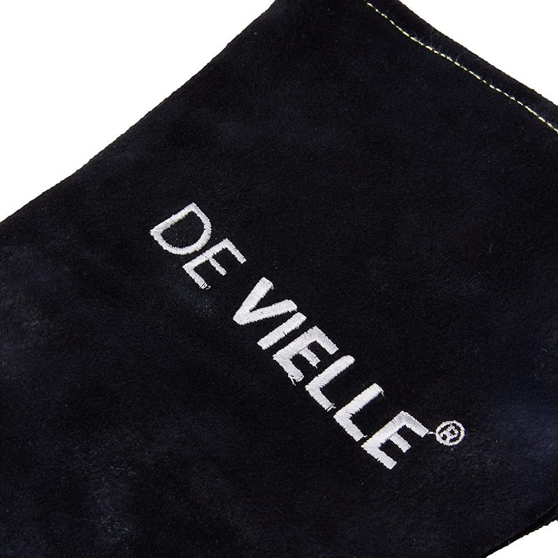 De Vielle Black Leather Heat Resistant Stove Gloves - Image 3