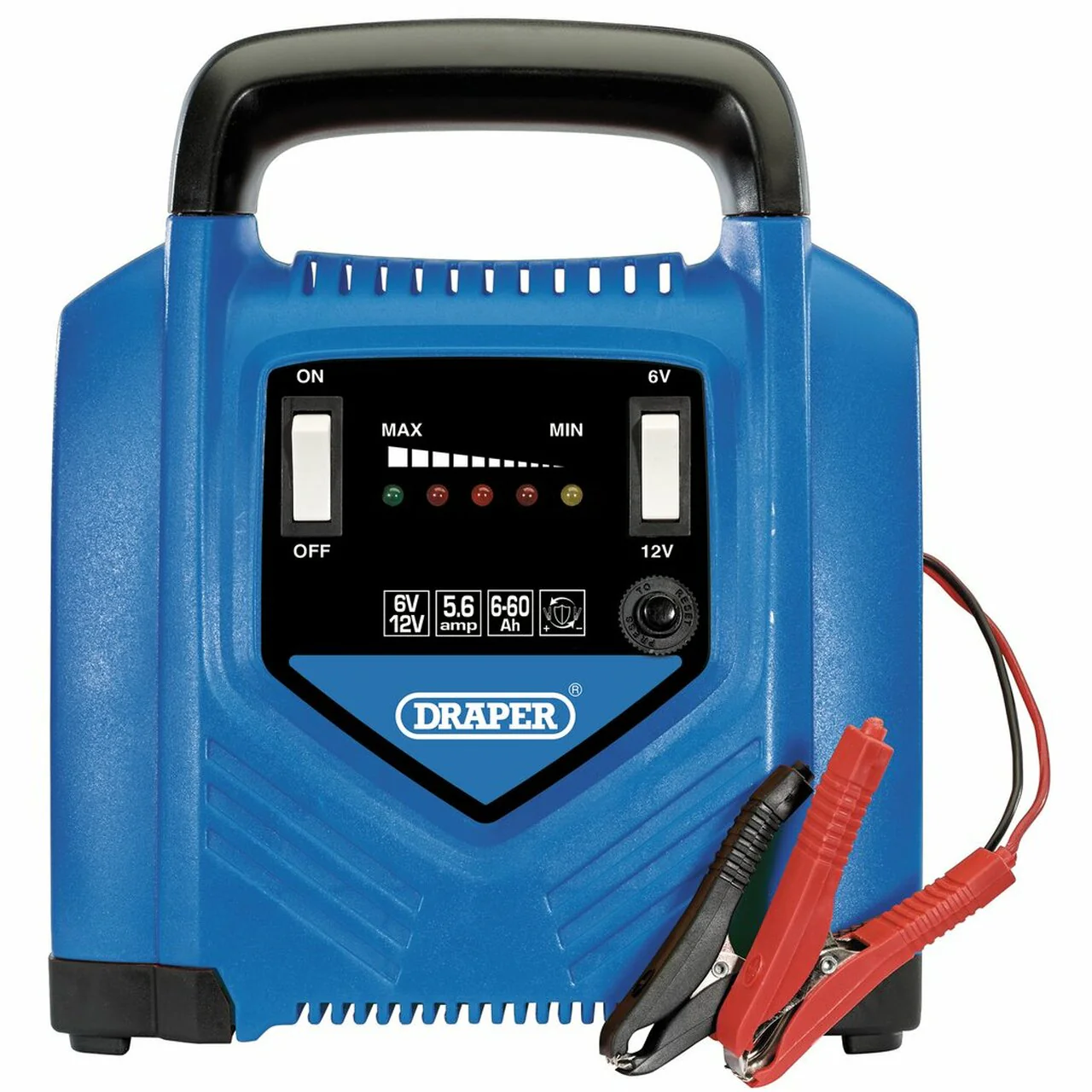 Draper 6V/12V Portable Battery Charger 5.6A - Image 2