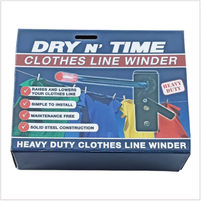 Dry N' Time Metal Clothes Line Winder Set