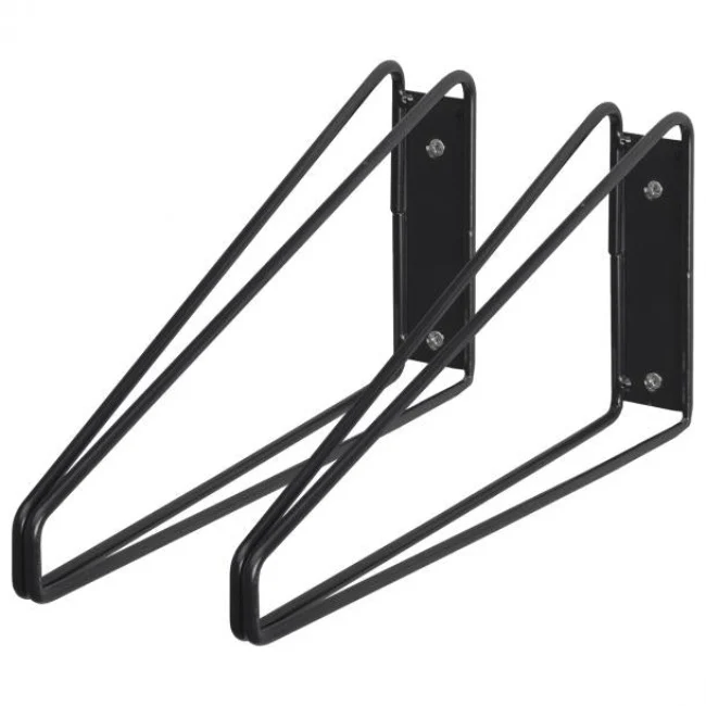 Duraline Bracket Double Low S/2 Black 24x13,5cm