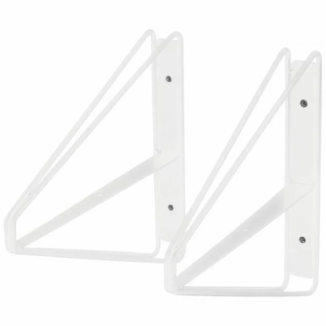 Duraline Shelf Bracket double high S/2 white 24x26,5cm