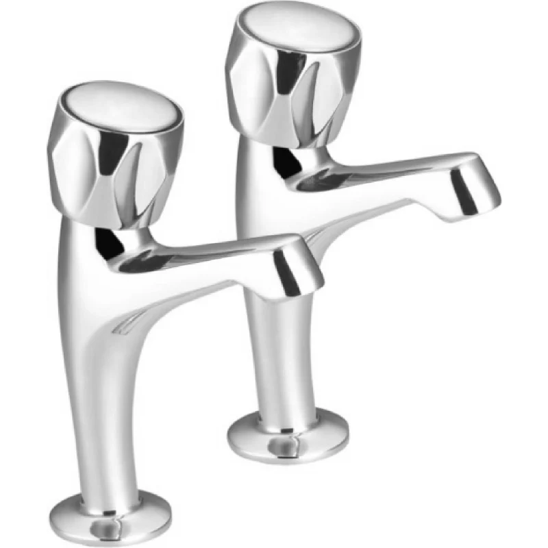 Easi Plumb Pair 1/2" Crown Head High Neck Taps