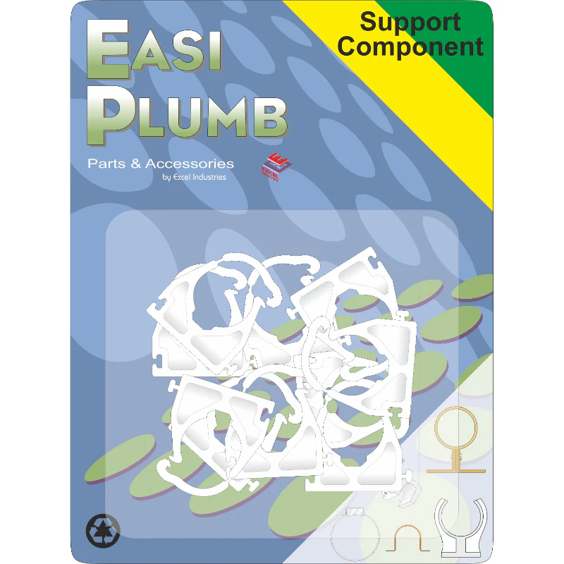 Easi Plumb White Hinged Pipe Clips 15mm