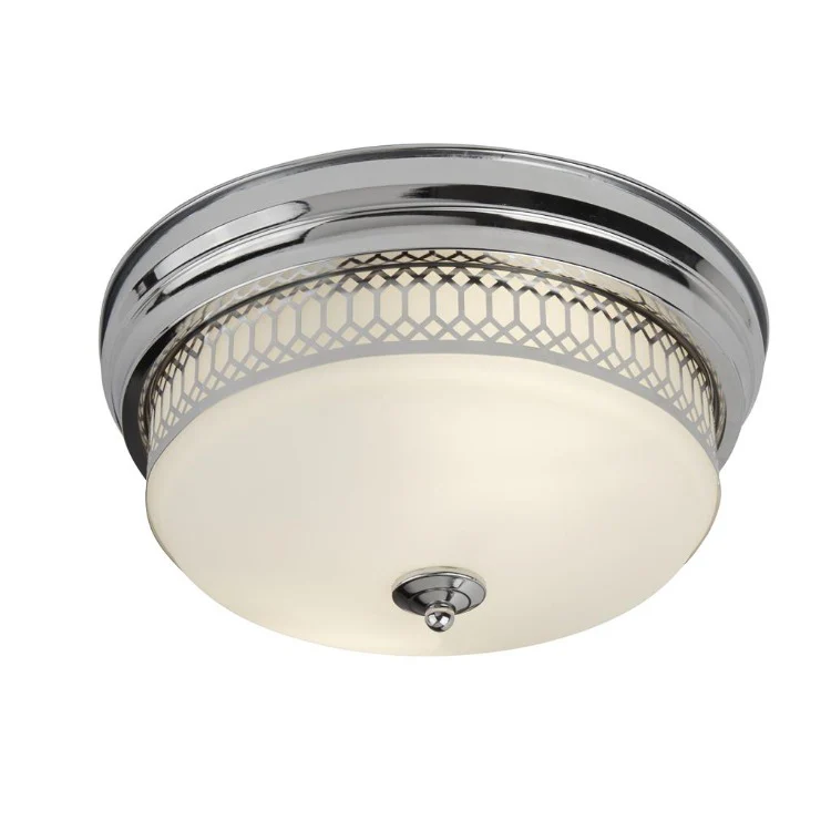 EDINBURGH 2LT CEILING FLUSH Light - CHROME & ACID GLASS, IP44