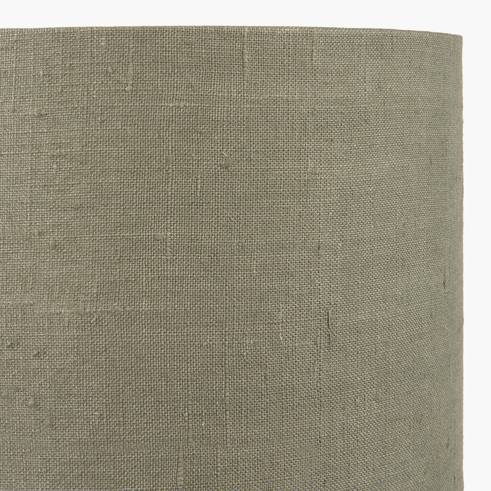 Edward 30cm Pistachio Green Linen Cylinder Lampshade - Image 4