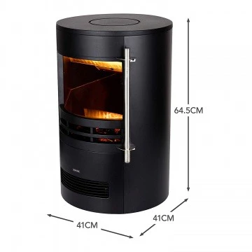 Elmswell 2KW Contemporary Stove With 3D Flame Effect - Image 6