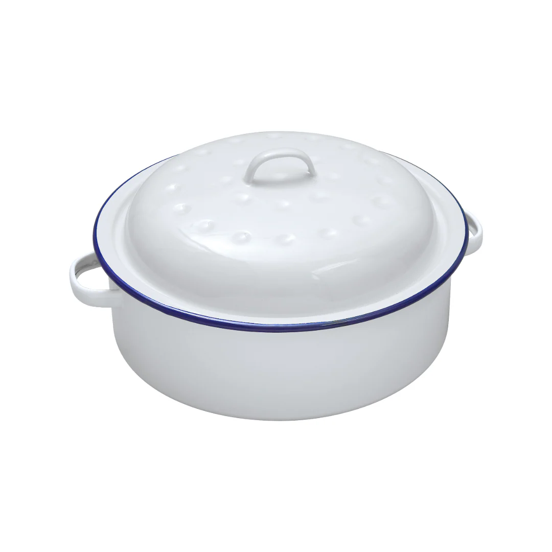 Enamel Falcon 26cm Round Roaster with Lid